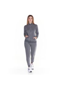 LEONE 1947 APPAREL - Damski dres w kropki Greysongrey. Kolor: szary. Materiał: dresówka. Wzór: kropki. Sport: fitness