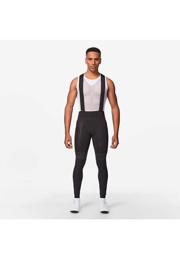 VAN RYSEL - Legginsy rowerowe Van Rysel Racer. Kolor: czarny. Materiał: tkanina, włókno, materiał. Długość: krótkie. Sport: kolarstwo