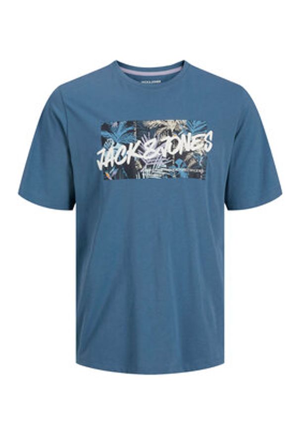 Jack & Jones - Jack&Jones T-Shirt Hawaii 12269324 Niebieski Standard Fit. Kolor: niebieski. Materiał: bawełna