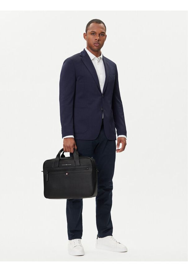 TOMMY HILFIGER - Tommy Hilfiger Torba na laptopa Essential Pu Computer Bag AM0AM09507 Czarny. Kolor: czarny. Materiał: skóra