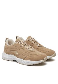 Calvin Klein Jeans Sneakersy Retro Tennis Low Mg Mix Media YM0YM01171 Beżowy. Kolor: beżowy. Materiał: zamsz, skóra #6