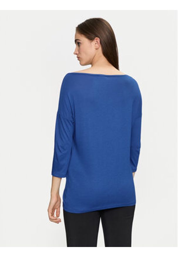 Sisley Bluzka 3QU4L12EE Niebieski Regular Fit. Kolor: niebieski. Materiał: bawełna