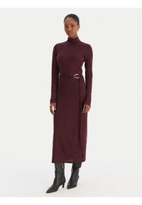 Vero Moda Sukienka dzianinowa Louisa 10336207 Bordowy Loose Fit. Kolor: czerwony. Materiał: syntetyk #1