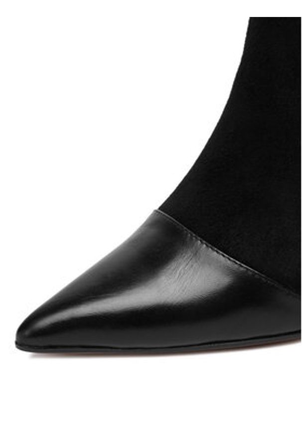 Eva Minge Botki EO-DELLA-GLC9036-5.5-888 Czarny. Kolor: czarny. Materiał: skóra