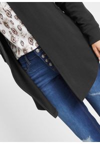 bonprix - Długi kardigan z mieszanki bawełny. Kolor: czarny. Materiał: bawełna. Długość: długie #2