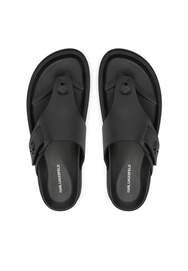 Karl Lagerfeld - KARL LAGERFELD Japonki KL72105 Czarny. Kolor: czarny. Materiał: skóra