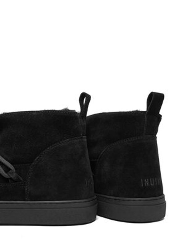 Inuikii Śniegowce Classic Low 2001.001.0021 Czarny. Kolor: czarny. Materiał: skóra, zamsz