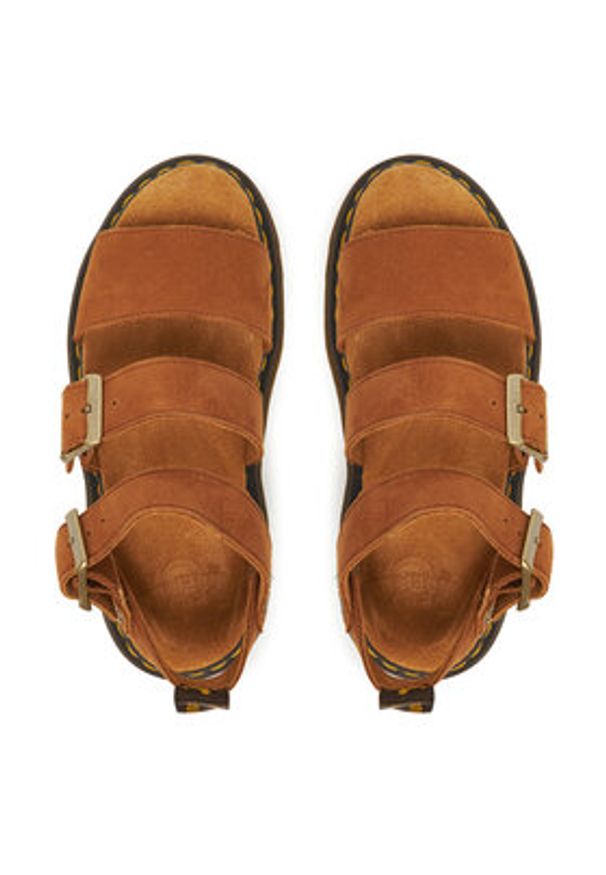 Dr. Martens Sandały Gryphin DM40625200 Brązowy. Kolor: brązowy. Materiał: nubuk, skóra