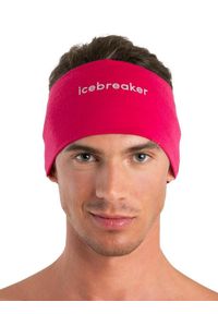 Opaska na głowe Unisex Icebreaker Merino 200 Oasis Headband. Kolor: różowy. Materiał: wełna. Styl: sportowy