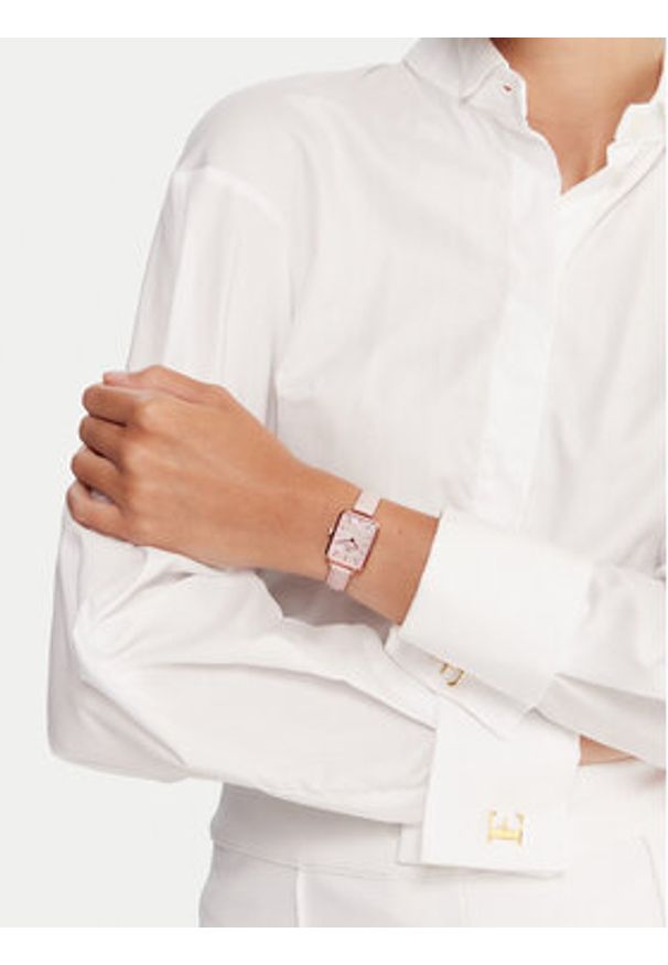 Daniel Wellington Zegarek Quadro Pressed DW00100508 Różowe złoto. Kolor: złoty, wielokolorowy, różowy
