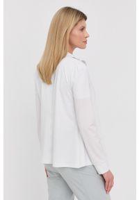 Max Mara Leisure bluza damska kolor beżowy gładka. Kolor: biały. Materiał: tkanina. Wzór: gładki