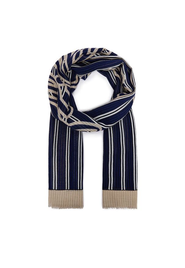 TOMMY HILFIGER - Tommy Hilfiger Szal Script AW0AW18869 Granatowy. Kolor: niebieski