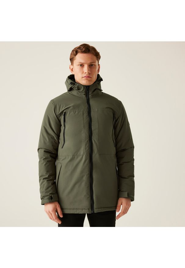 Kurtka wodoodporna Regatta Larrick II. Kolor: zielony. Sport: turystyka piesza