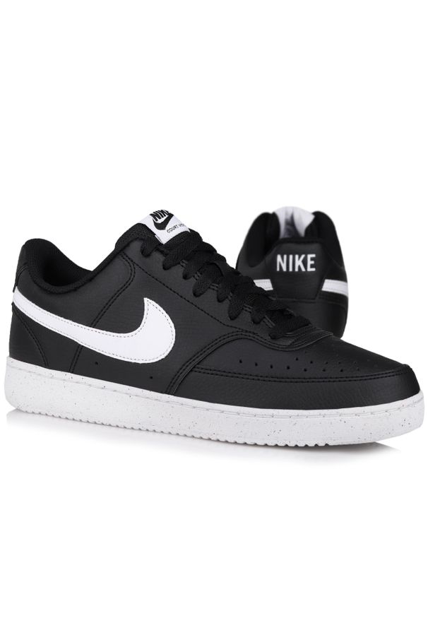 Buty sportowe do chodzenia Nike COURT VISION LO NN. Okazja: na co dzień. Kolor: biały, wielokolorowy, czarny. Materiał: skóra. Model: Nike Court. Sport: turystyka piesza