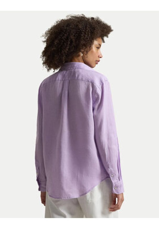 Polo Ralph Lauren Koszula 211970730513 Fioletowy Classic Fit. Typ kołnierza: polo. Kolor: fioletowy. Materiał: len