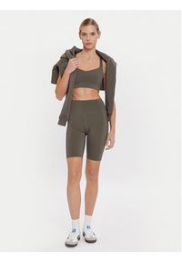 GIRLFRIEND COLLECTIVE - Girlfriend Collective Szorty sportowe Float 4023 Beżowy Slim Fit. Kolor: beżowy. Materiał: syntetyk #3