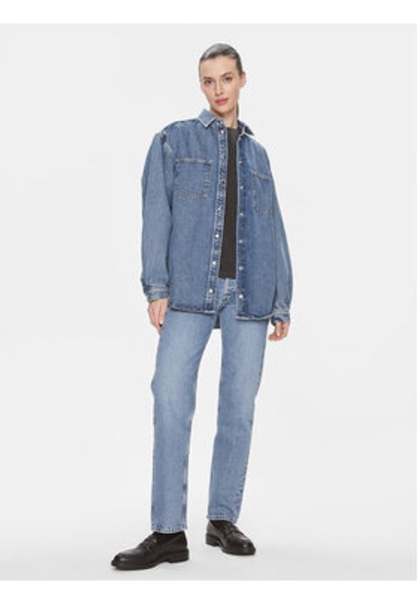 Samsoe & Samsoe - Samsøe Samsøe Koszula jeansowa Eleanor F23400135 Niebieski Relaxed Fit. Kolor: niebieski. Materiał: bawełna