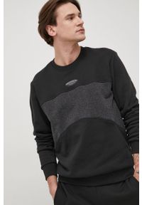 adidas Originals bluza bawełniana męska kolor czarny z aplikacją. Kolor: czarny. Materiał: bawełna. Wzór: aplikacja