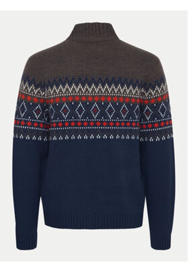 Blend Sweter 20717433 Granatowy Regular Fit. Kolor: niebieski. Materiał: syntetyk