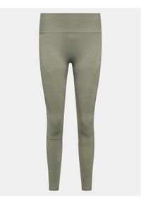 Athlecia Legginsy Nagar W Seamless Tights EA203352 Khaki Regular Fit. Kolor: brązowy. Materiał: syntetyk