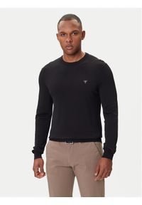 Guess Sweter M4YR29 Z3DM0 Czarny Regular Fit. Kolor: czarny. Materiał: wiskoza