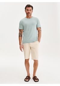 Pako Lorente - PAKO LORENTE – Bawełniany zielony t-shirt. Okazja: na co dzień. Kolor: zielony, niebieski, żółty, oliwkowy. Materiał: bawełna. Styl: casual #10