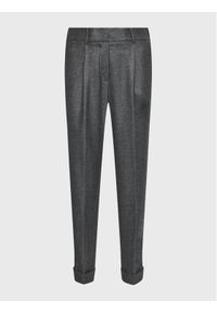 Peserico Easy Spodnie materiałowe M04857 02041 Szary Regular Fit. Kolor: szary. Materiał: materiał, wełna