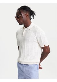 United Colors of Benetton - United Colors Of Benetton Polo 115GK301G Beżowy Regular Fit. Typ kołnierza: polo. Kolor: beżowy. Materiał: bawełna
