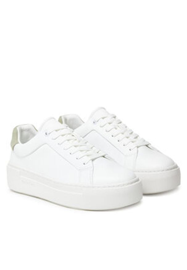 Calvin Klein Sneakersy Ff Cupsole Lace Up Lth HW0HW02570 Biały. Kolor: biały. Materiał: skóra