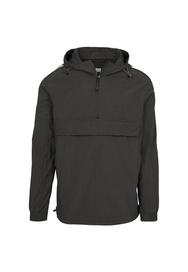 Urban Classics - Urban classic crinkle nylon pull over parka. Kolor: czarny, wielokolorowy, biały. Materiał: nylon. Sezon: zima