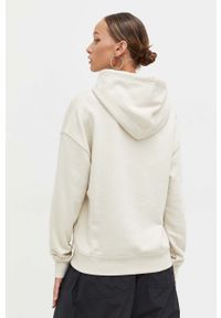 Tommy Jeans bluza damska kolor beżowy z kapturem z nadrukiem. Typ kołnierza: kaptur. Kolor: beżowy. Wzór: nadruk #2