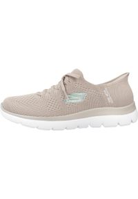 skechers - Tenisówki Skechers Model Slip-ins - Summits New Daily Kolor Brązowy. Kolor: brązowy. Materiał: tkanina