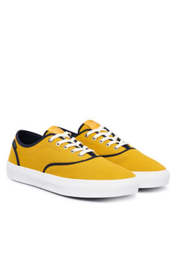 TOMMY HILFIGER - Tommy Hilfiger Tenisówki Th Vulc Cup Long Lace Canvas FM0FM05874 Żółty. Kolor: żółty. Materiał: materiał