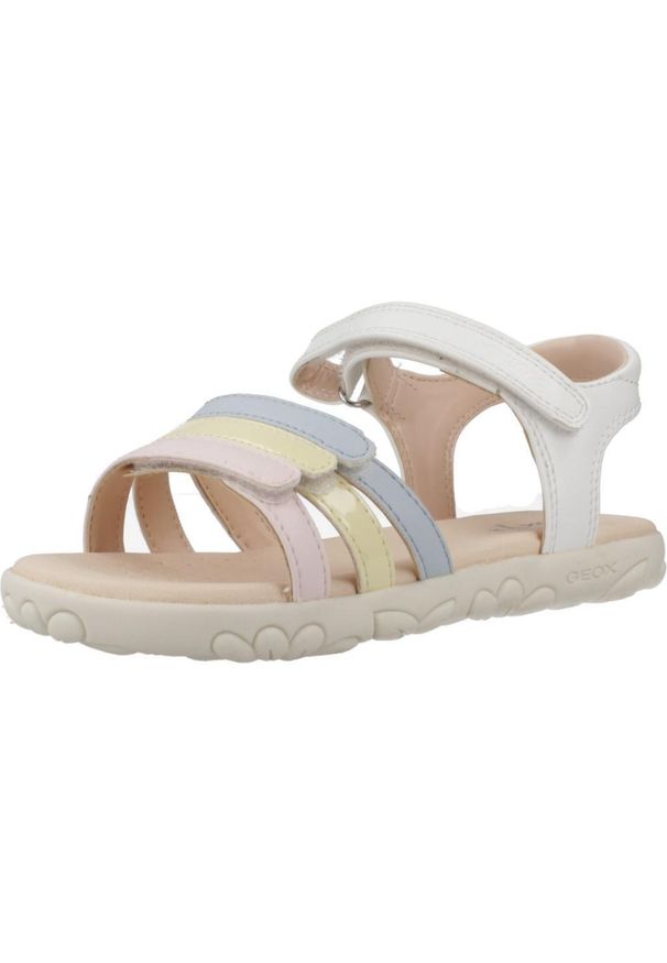 Geox - Sandały GEOX 161547 Biały. Kolor: biały. Materiał: skóra, syntetyk, tkanina. Sport: turystyka piesza