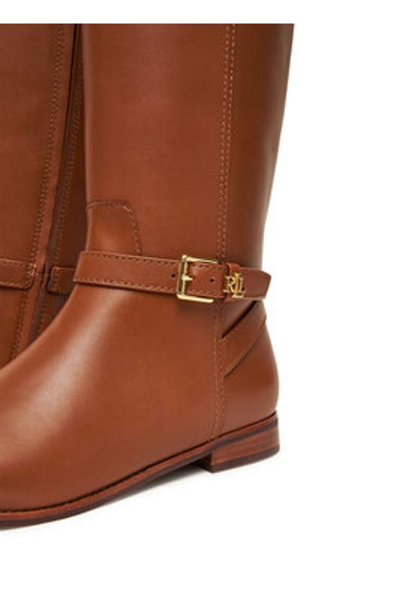 Lauren Ralph Lauren - LAUREN RALPH LAUREN Oficerki Brooke Tll 2 Bo Tal 802974383001 Brązowy. Kolor: brązowy. Materiał: skóra