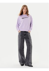 Karl Lagerfeld Jeans Bluza A1W20005 Fioletowy Regular Fit. Kolor: fioletowy. Materiał: bawełna #5