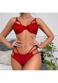 Intica - Biustonosz push-up ultracienki na co dzień i wyjątkowe okazje Huguette. Kolor: czerwony. Materiał: materiał