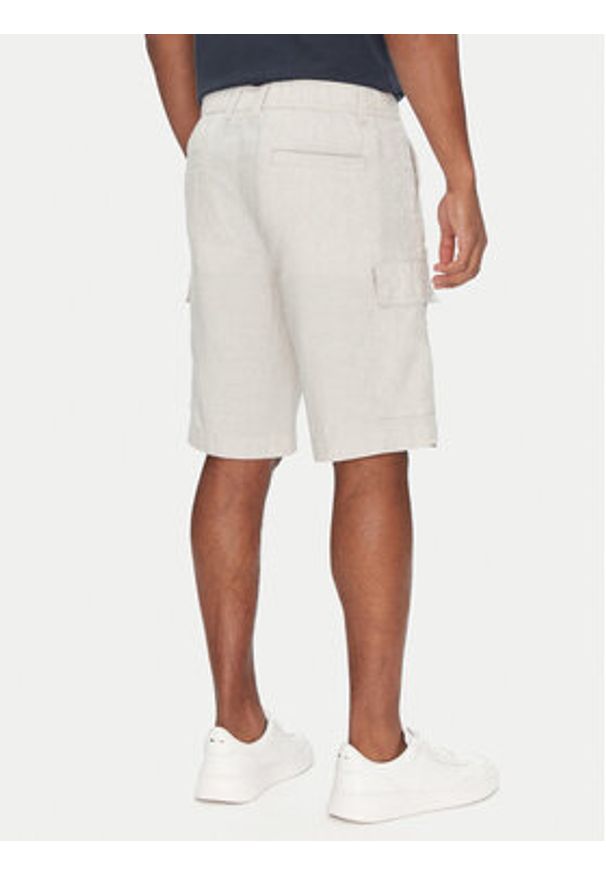 BOSS Szorty materiałowe Sisla-9-Cargo-Shorts 50536888 Beżowy Tapered Fit. Kolor: beżowy. Materiał: syntetyk