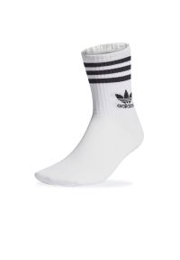 Adidas - Skarpety adidas Mid Cut Crew IJ0733 - białe. Kolor: biały. Materiał: bawełna, poliester, elastan, materiał, nylon #1