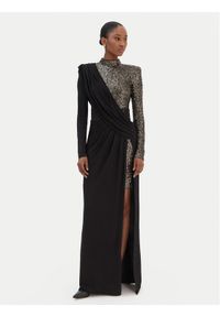 Babylon Sukienka wieczorowa T_S00823 Czarny Slim Fit. Kolor: czarny. Materiał: wiskoza. Styl: wizytowy