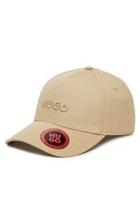 Hugo - Czapka z daszkiem HUGO. Kolor: beżowy