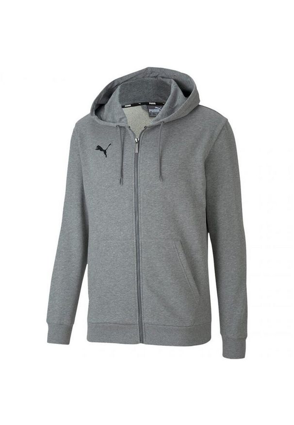 Puma - Męska Bluza Z Kapturem Team Goal 23 Z Pełnym Zamkiem Błyskawicznym. Typ kołnierza: kaptur. Kolor: szary