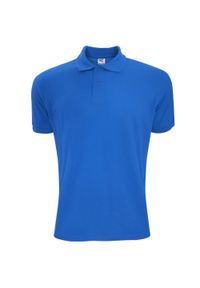 SG - Męska Koszulka Polo Z Krótkim Rękawem. Typ kołnierza: polo. Kolor: niebieski. Długość rękawa: krótki rękaw. Długość: krótkie