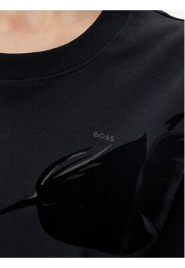 BOSS T-Shirt 50532093 Czarny Relaxed Fit. Kolor: czarny. Materiał: bawełna