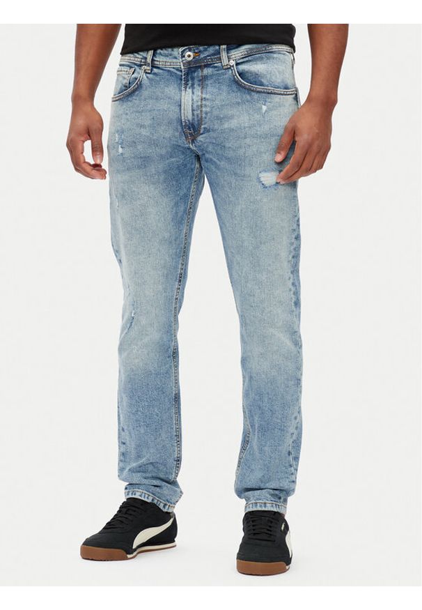 Pepe Jeans Jeansy Stanley PM207390 Niebieski Slim Fit. Kolor: niebieski