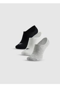 4f - 4F Skarpetki stopki (3-pack) damskie - multikolor 35-38. Kolor: wielokolorowy. Materiał: materiał. Wzór: prążki #1