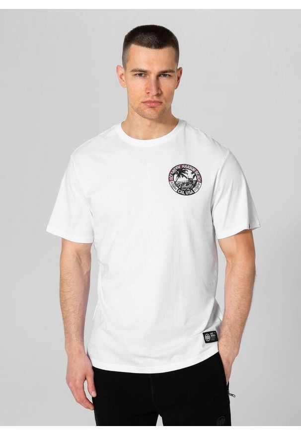 PITBULL - Koszulka bawełniana sportowa t-shirt dla dorosłych Oceanside. Kolor: biały, wielokolorowy, czarny. Materiał: bawełna