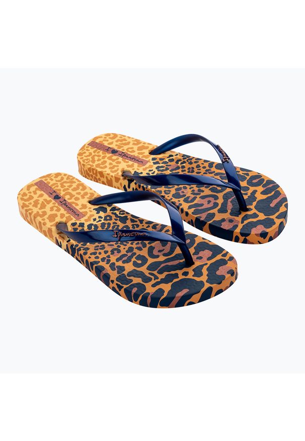 Japonki damskie Ipanema Animal Print VI. Kolor: niebieski. Wzór: nadruk