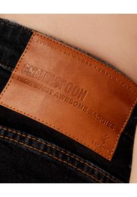 ONETEASPOON - Klasyczne czarne jeansy Awesome Baggies. Stan: podwyższony. Kolor: czarny. Wzór: aplikacja. Styl: klasyczny