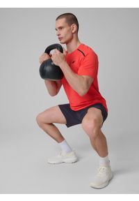 4f - 4F Koszulka treningowa regular szybkoschnąca męska - czerwona XL. Kolor: czerwony. Materiał: skóra, materiał. Sport: fitness #2